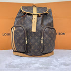 Louis Vuitton Monogram Bosphore Backpack Brown Gold Hardware