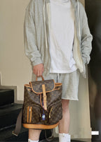 Louis Vuitton Monogram Bosphore Backpack Brown Gold Hardware