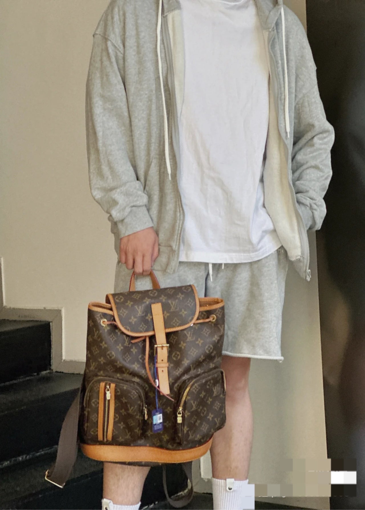 Louis Vuitton Monogram Bosphore Backpack Brown Gold Hardware