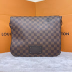 Louis Vuitton Damier Ebene District PM Messenger Bag Brown Silver Hardware