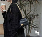 Chanel Reissue Flap Bag Black Chevron Quilted Leather Gold Hardware