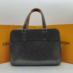 Louis Vuitton Monogram Mat Briefcase Space Gray Silver Hardware
