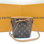 Louis Vuitton Nano Noé Bucket Bag Monogram Canvas Gold Hardware