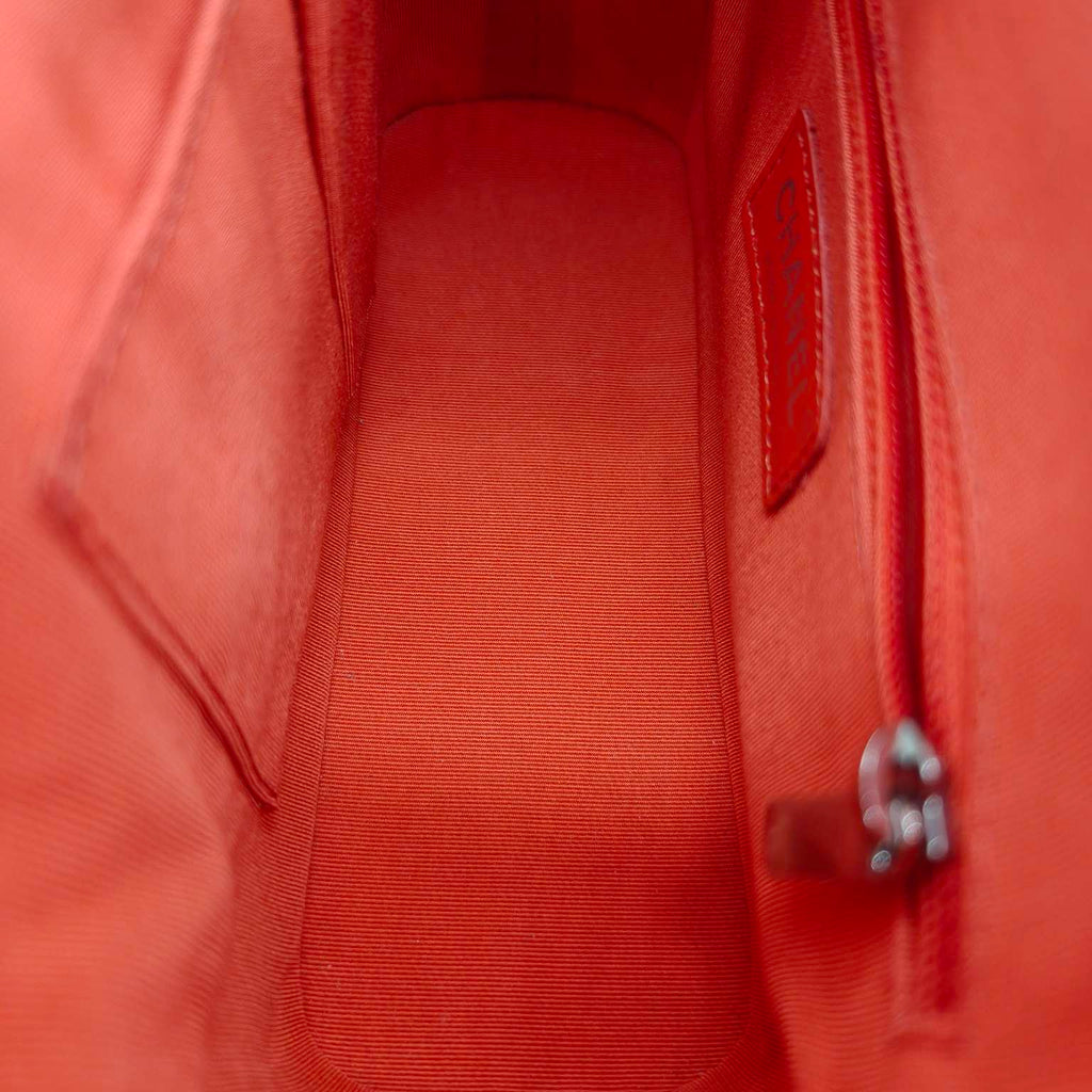 Chanel Gabrielle Hobo Handbag Coral Quilted Leather Gold & Silver Hardware