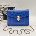 Bvlgari Serpenti Forever Shoulder Bag Royal Blue Leather Gold Hardware