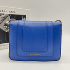 Bvlgari Serpenti Forever Shoulder Bag Royal Blue Leather Gold Hardware