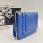 Bvlgari Serpenti Forever Shoulder Bag Royal Blue Leather Gold Hardware