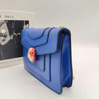 Bvlgari Serpenti Forever Shoulder Bag Royal Blue Leather Gold Hardware