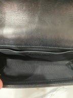 Chanel Boy Shoulder Bag Black Leather Antique Silver Hardware