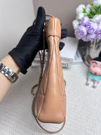 Chanel Quilted Leather Flap Bag Tan/Camel Gold Hardware