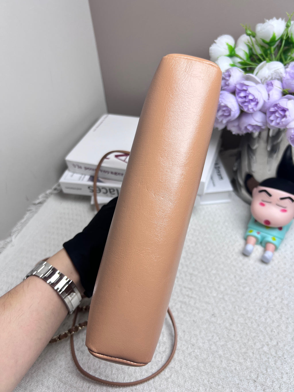 Chanel Quilted Leather Flap Bag Tan/Camel Gold Hardware