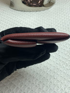 Hermes Bastia Coin Purse Burgundy Epsom Leather Gold Hardware