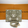 Louis Vuitton Monogram Empreinte Onthego PM Tote Bag Avocado Green Gold Hardware