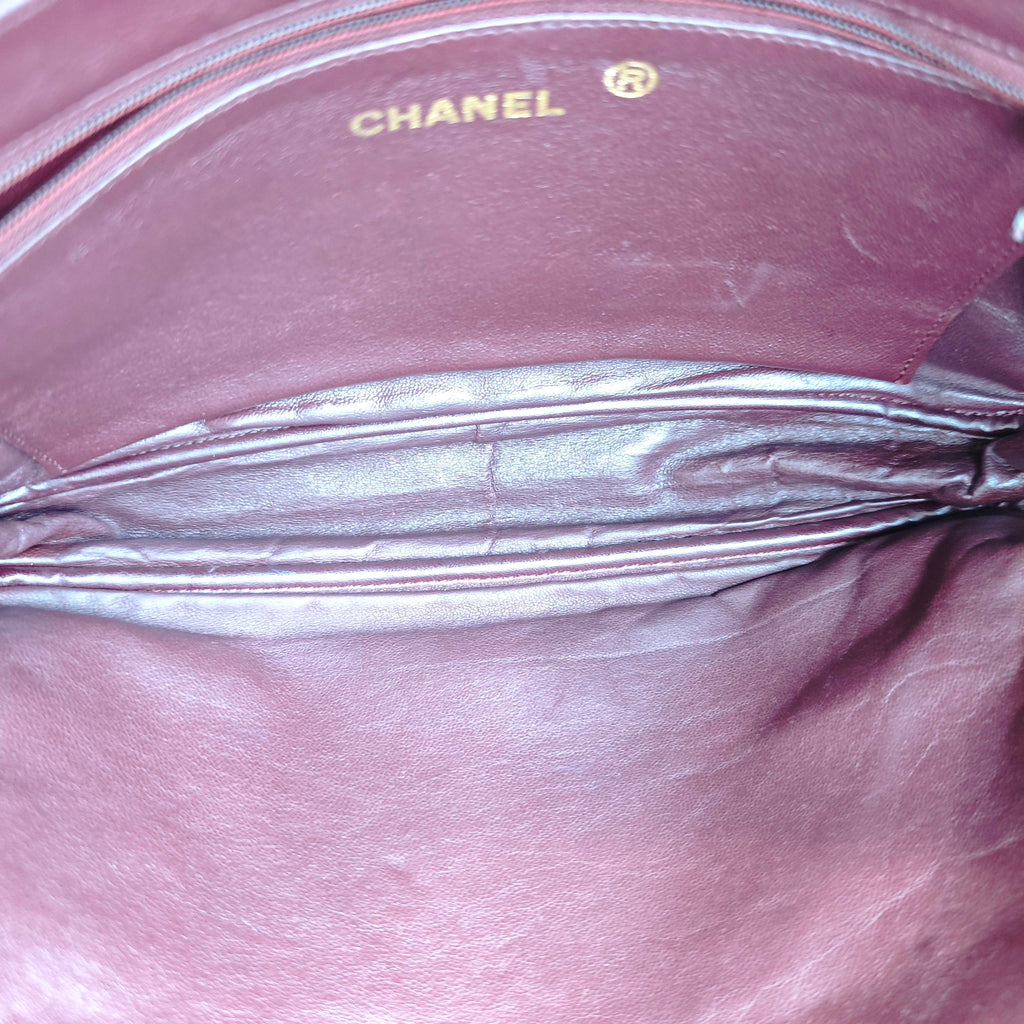 Chanel Vintage Camera Bag Black Quilted Leather Gold Hardware
