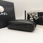 Chanel Vintage Camera Bag Black Quilted Leather Gold Hardware