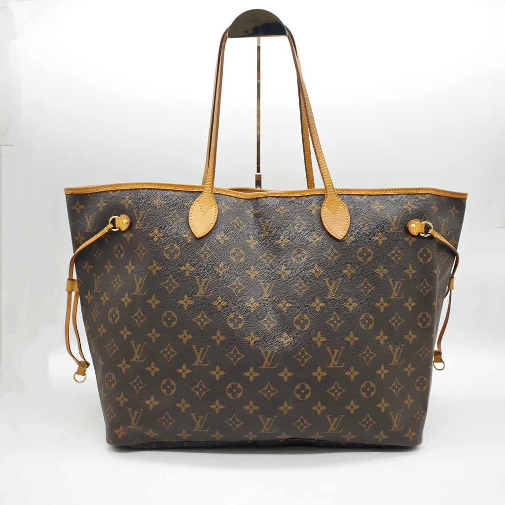 Louis Vuitton Neverfull Tote Bag Monogram Canvas Gold Hardware
