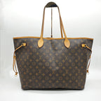 Louis Vuitton Neverfull Tote Bag Monogram Canvas Gold Hardware