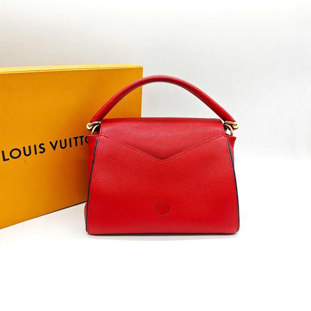 Louis Vuitton Vavin Top-Handle Bag Red Grained Leather Gold Hardware