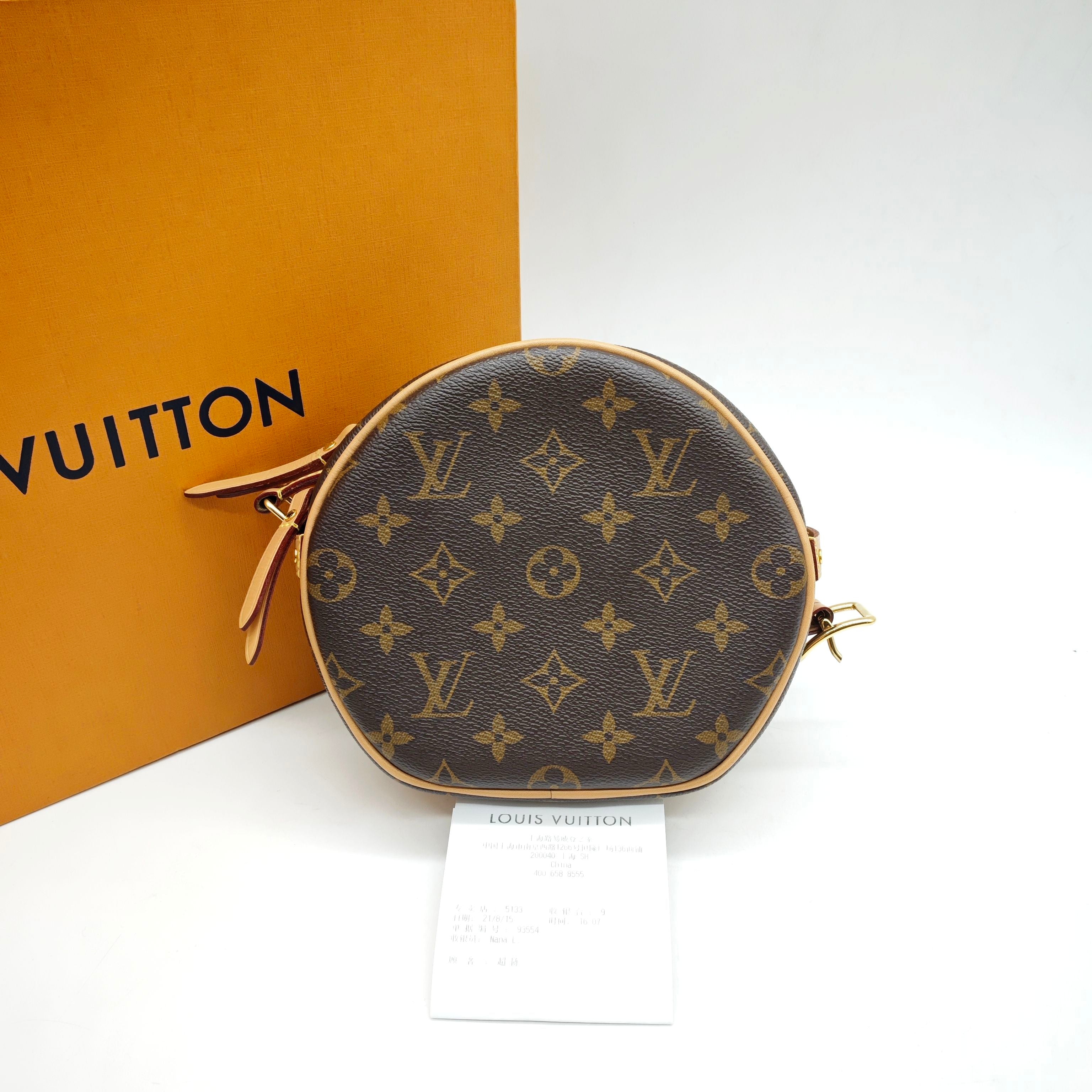 Louis Vuitton Boite Chapeau Souple Shoulder Bag Monogram Canvas Gold Hardware