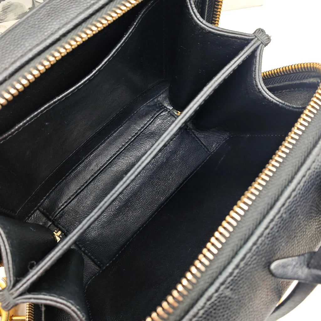 CHANEL Camera Bag | Black Litchi-Grain Leather | Gold Hardware