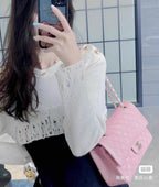 CHANEL Classic Flap Medium | Pearlised Pink Litchi-Grain | Gold Hardware