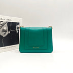 Bvlgari Serpenti Forever Shoulder Bag Deep Teal Leather Gold Hardware