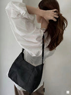 Prada Quilted Shoulder Bag Black Nylon Black Hardware