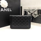 CHANEL Le Boy WOC | Black Lambskin | Silver Chain