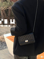 CHANEL Le Boy WOC | Black Lambskin | Silver Chain