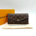Louis Vuitton Sarah Wallet Monogram Canvas Gold Hardware