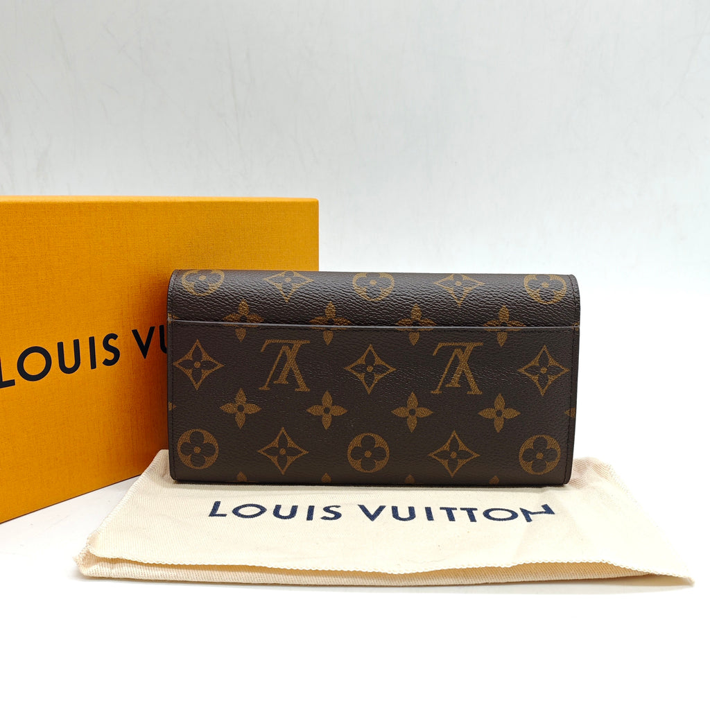 Louis Vuitton Sarah Wallet Monogram Canvas Gold Hardware