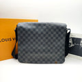 Louis Vuitton District Messenger Bag Damier Graphite Silver Hardware
