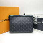 Louis Vuitton Toiletry Pouch Monogram Eclipse Canvas Silver Hardware