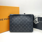 Louis Vuitton Toiletry Pouch Monogram Eclipse Canvas Silver Hardware