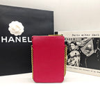 Chanel Classic Crossbody Bag Fuchsia Pink Caviar Leather Gold Hardware