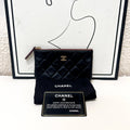 Chanel Classic Pouch Black Quilted Leather Gold Hardware