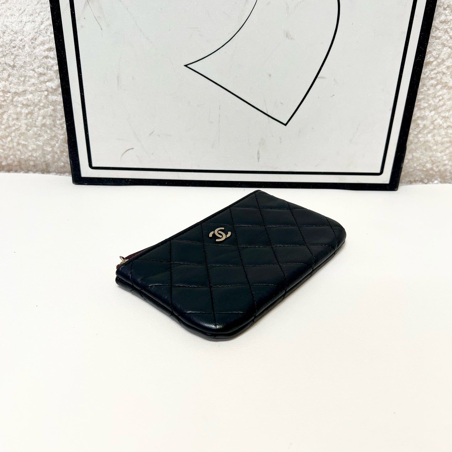 Chanel Classic Pouch Black Quilted Leather Gold Hardware