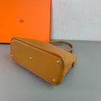 Hermes Bolide Handbag Tan Camel Leather Gold Hardware
