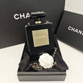 Chanel No. 5 Perfume Bottle Clutch Bag Black Resin Gold Hardware