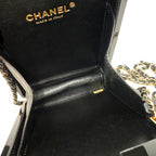 Chanel No. 5 Perfume Bottle Clutch Bag Black Resin Gold Hardware