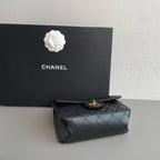 Chanel 2.55 Reissue Shoulder Bag Black Aged Leather Gold Hardware