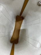 Hermes Garden Party 30 Tote Bag Off-white Canvas Gold Leather Silver Hardware