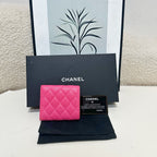 Chanel Classic Wallet Fuchsia Pink Caviar Gold Hardware