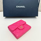 Chanel Classic Wallet Fuchsia Pink Caviar Gold Hardware