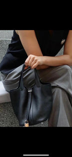 HERMÈS Basket Bag 18 | Black | Silver Hardware