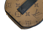 Louis Vuitton Petit Boite Chapeau Monogram Canvas Black Leather Gold Hardware