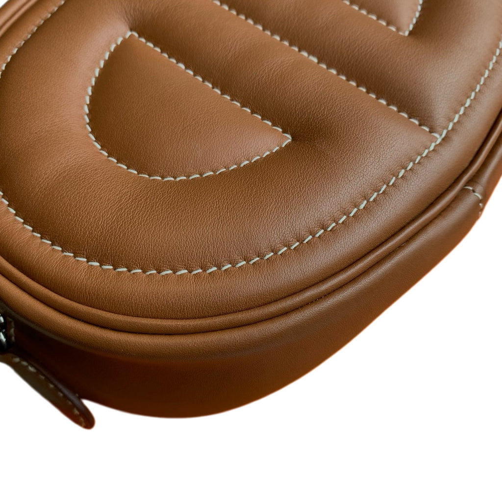 Hermes In-the-Loop Banane Belt Bag Gold Swift Leather Palladium Hardware