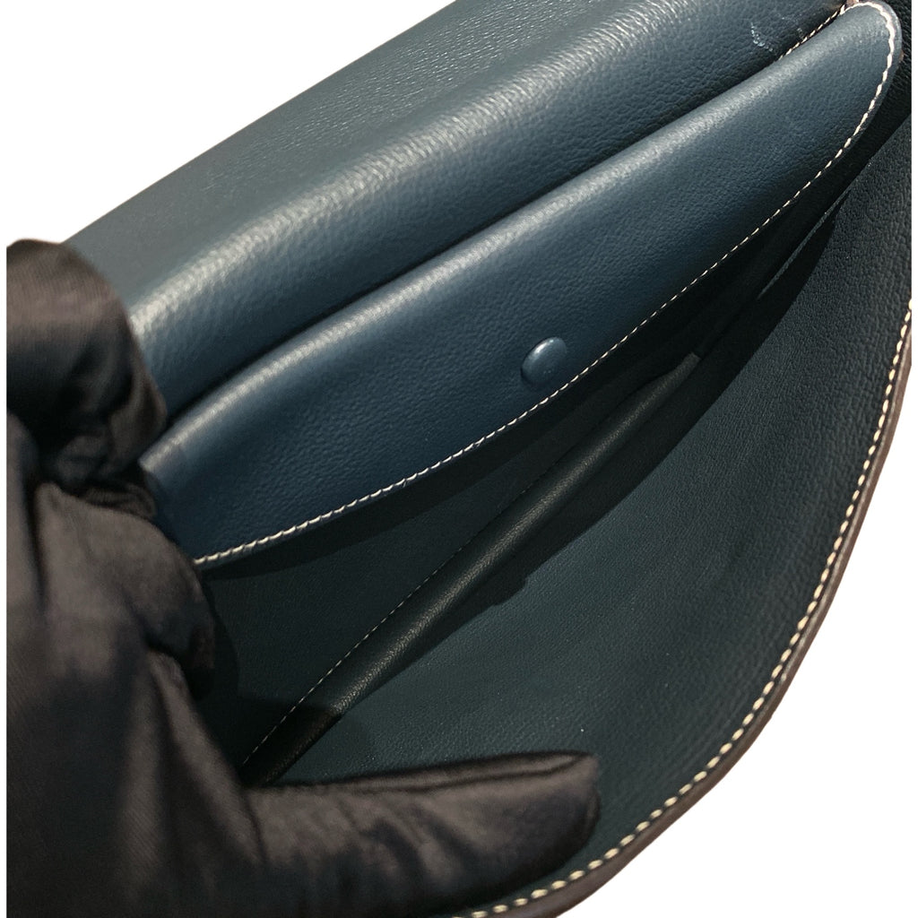 Hermes 24/24 Shoulder Bag Deep Teal Leather