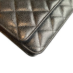 Chanel Wallet on Chain Black Quilted Caviar Gold Hardware