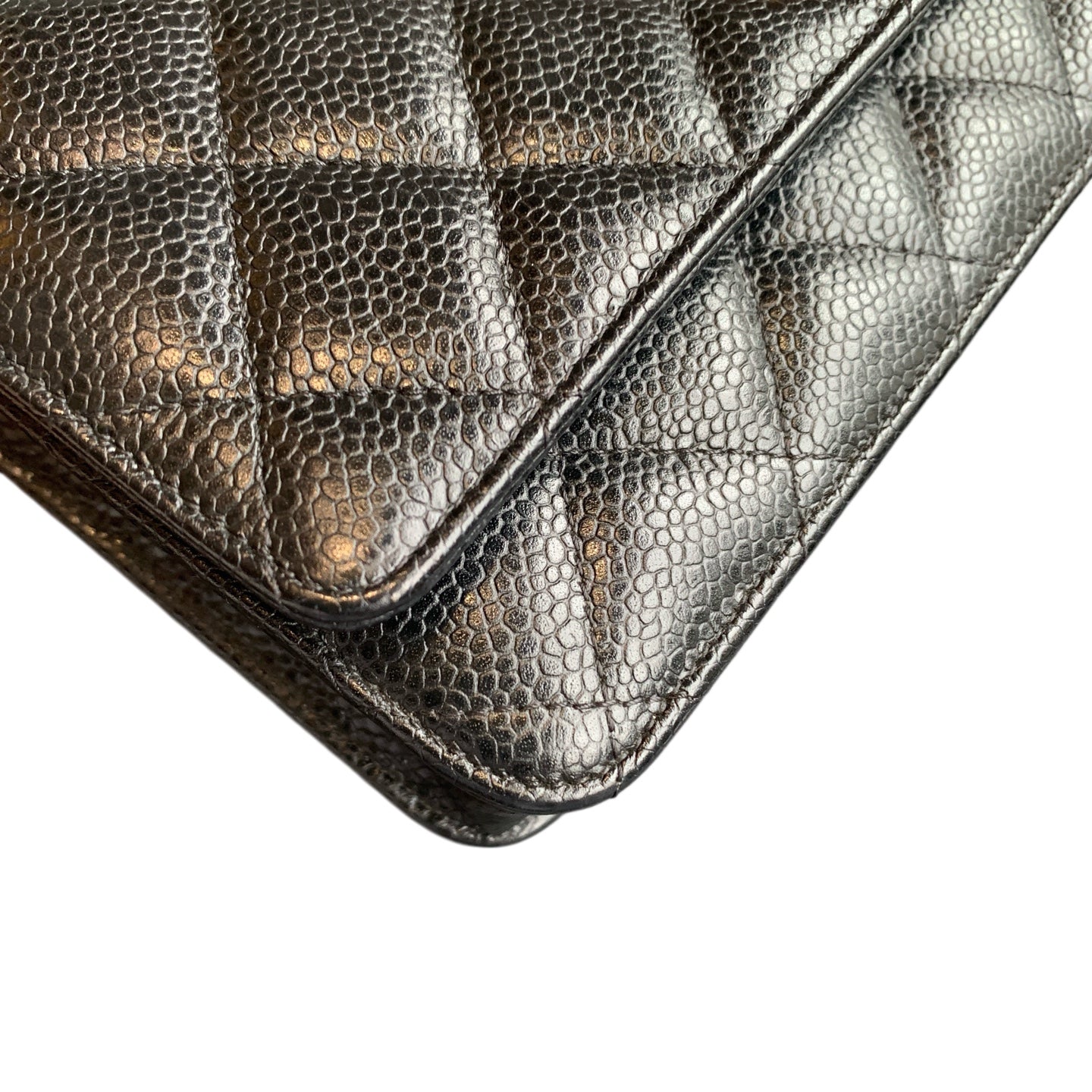 Chanel Wallet on Chain Black Quilted Caviar Gold Hardware